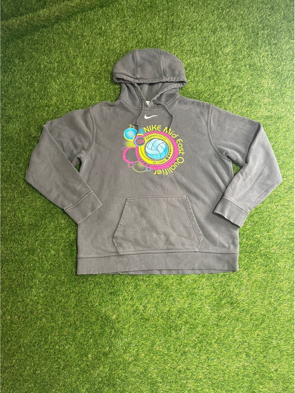 Vintage Nike Gray Pullover Hoodie Size L